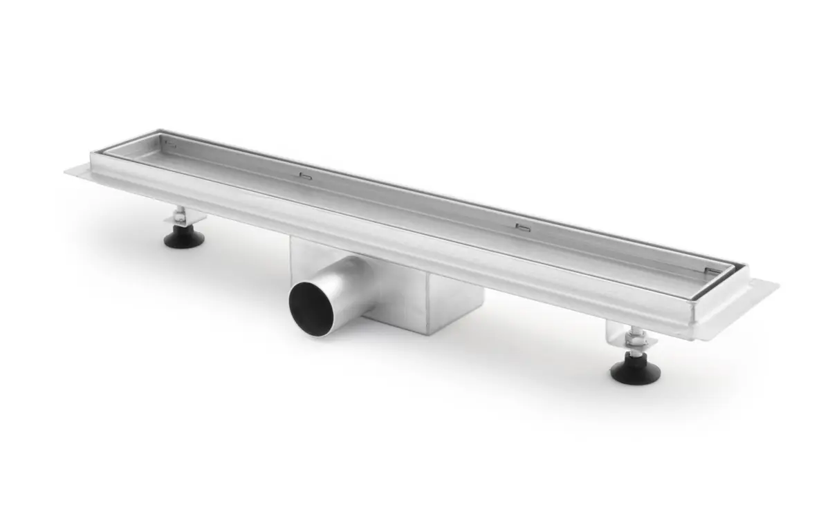 Griglia doccia in acciaio inox 600mm - soluzione di drenaggio premium di ACO, ATT InoxDrain o Wiedemann-Technik per bagni moderni