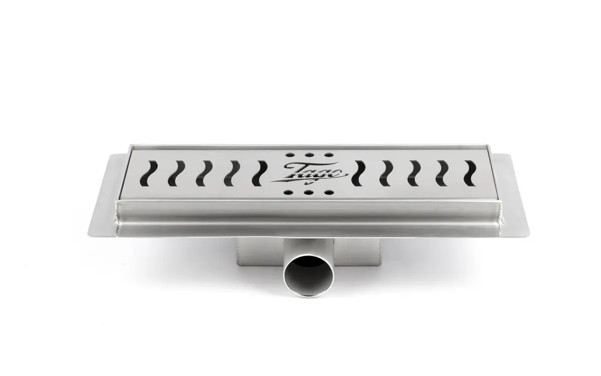 Canale di scarico doccia 600mm in acciaio inox con coperchio su misura