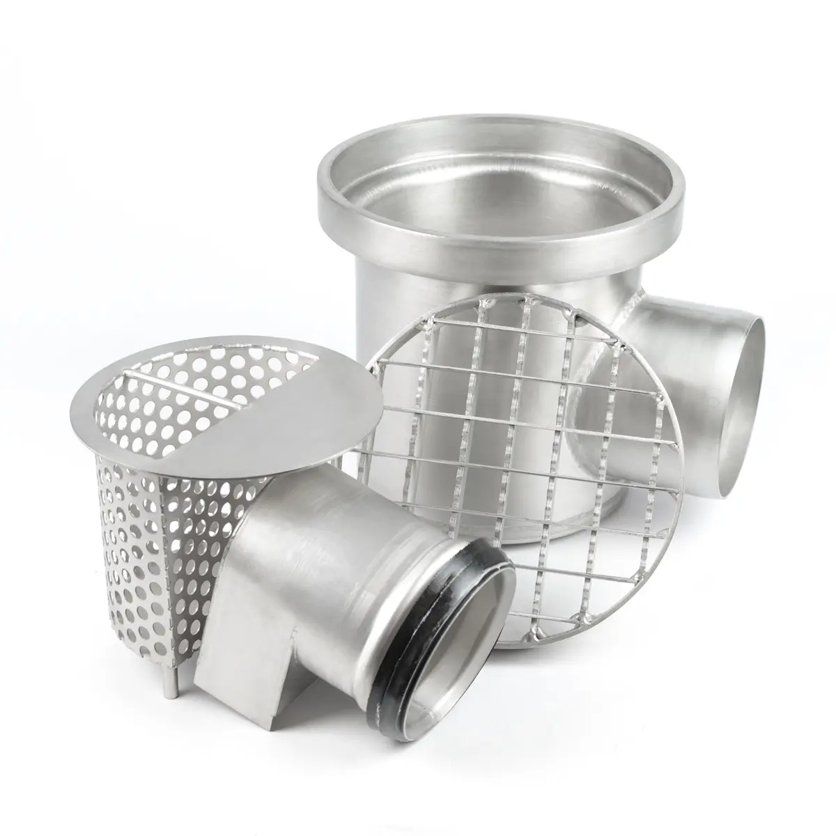 Scarico a pavimento rotondo professionale in acciaio inox