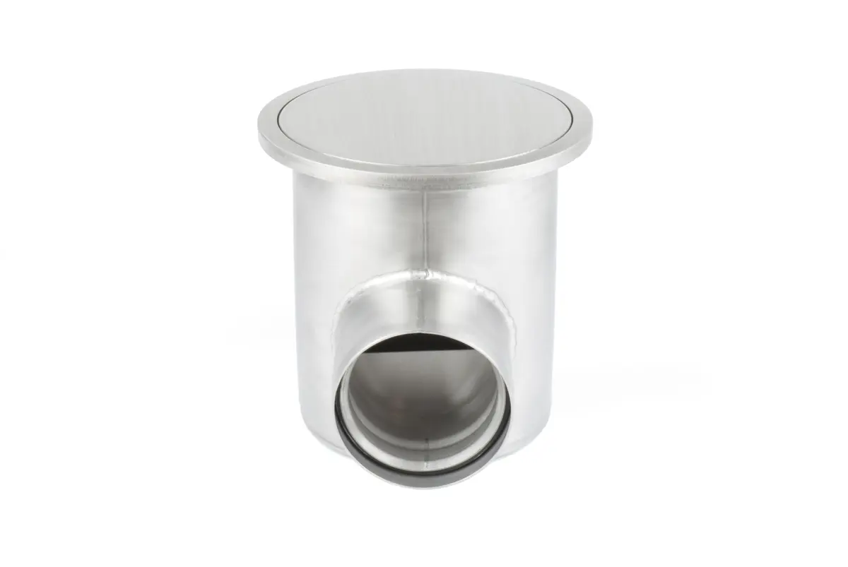 Scarico a pavimento laterale sigillato in acciaio inox DN160