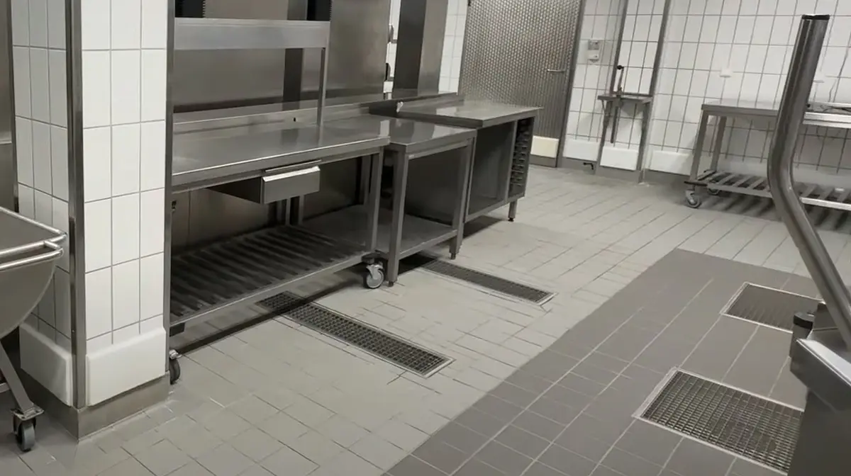 Canale di drenaggio per cucine professionali