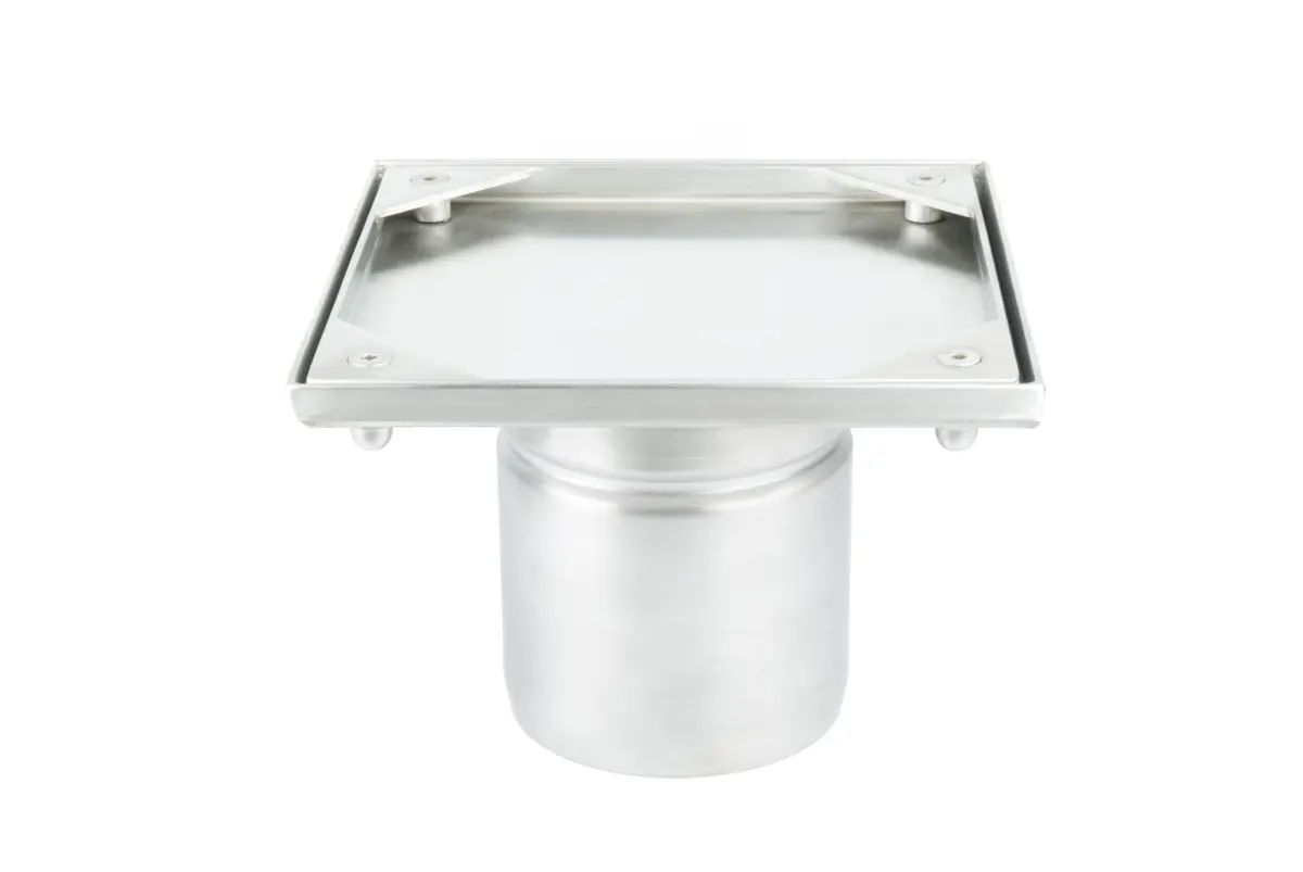 Pozo di ispezione in acciaio inox DN110 con coperchio piastrellabile