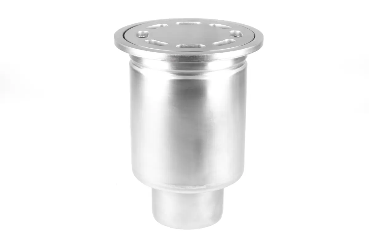 Scarico a pavimento verticale in acciaio inox