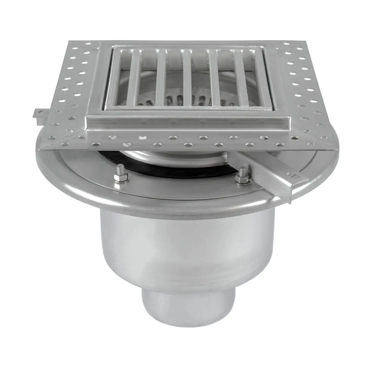 Scarico a pavimento verticale quadrato a due parti BK_KROD 300x300mm