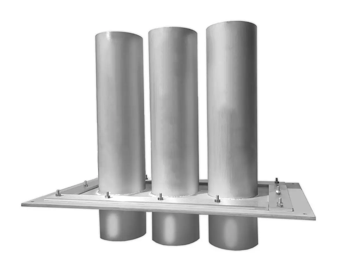 Passaggio a soffitto 3x DN160