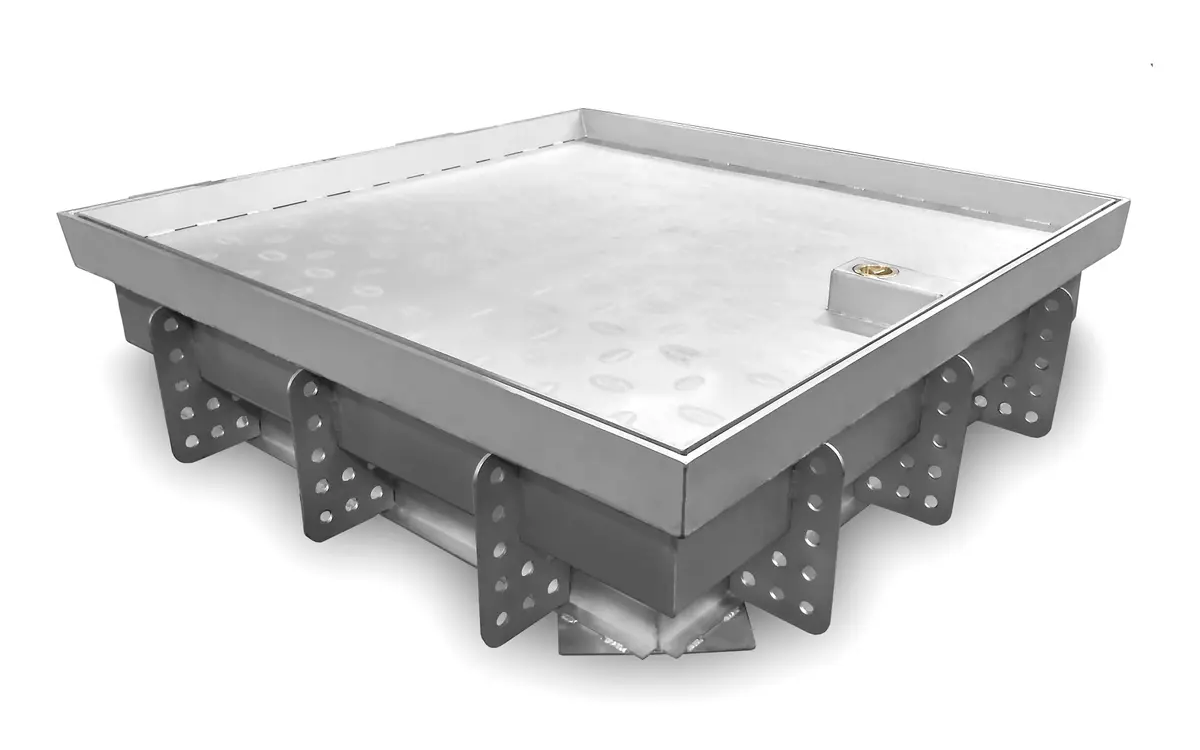 Sportello di ispezione in acciaio inox con anta per rivestimento in pietra decorativa